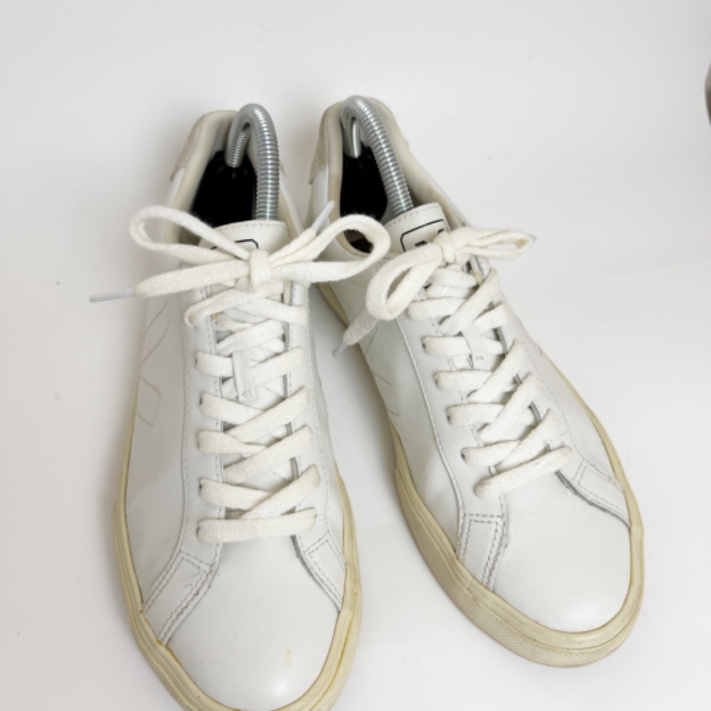 Veja Espiar White Leather Sneakers Size 8 - Picture 7 of 8